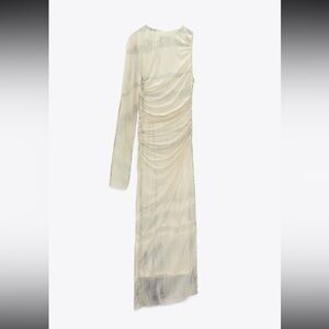 ZARA Asymmetrical one shoulder Midi dress